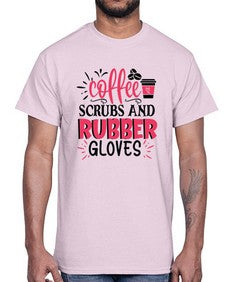 coffee scrubs and rubber gloves Style Style 667#- nurse- Cotton Tee