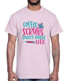 coffee scrubs sanity nurse life Style Style 669#- nurse- Cotton Tee
