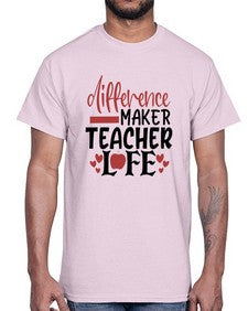 difference maker teacher life Style 119#- teacher- Cotton Tee
