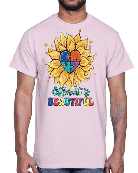 different is beautiful- autism- Cotton Tee