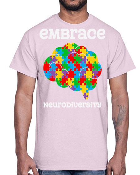 embrace neurodiversity autism awareness 87#- autism- Cotton Tee