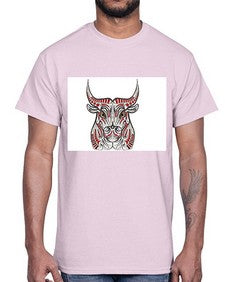 ethnic bull 418#- mandala- Cotton Tee