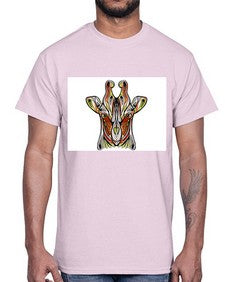 ethnic giraffe 425#- mandala- Cotton Tee