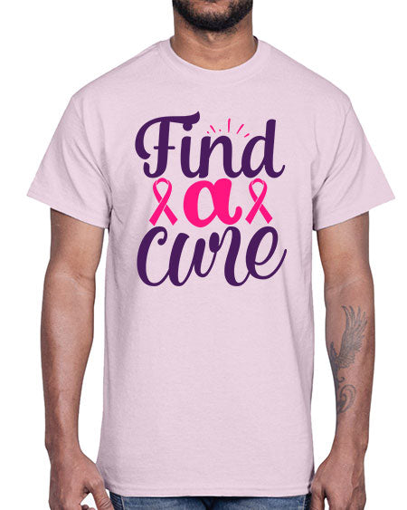 find a cure Style 12#- breast cancer- Cotton Tee