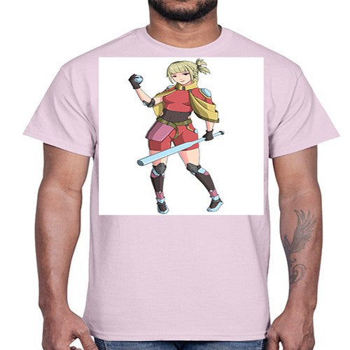 girl bring stick3#- anime- Cotton Tee