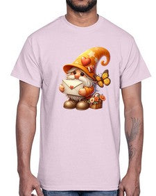 gnome with butterfly 09#- gnome- Cotton Tee