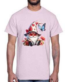 gnome with butterfly 13#- gnome- Cotton Tee