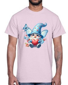 gnome with butterfly 28#- gnome- Cotton Tee