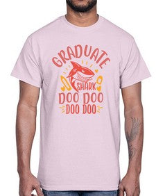 graduate shark doo doo doo doo 221#- graduation- Cotton Tee