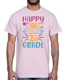 happy one hundredth day of second grade 249#- second grade- Cotton Tee