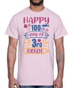 happy th day of third grade 254#- third grade- Cotton Tee