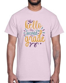 hello second grade 321#- second grade- Cotton Tee