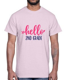hello second grade 323#- second grade- Cotton Tee