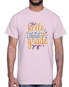 hello third grade 344#- third grade- Cotton Tee