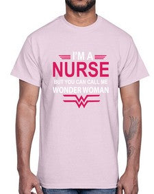 i am nurse but you can call me wonder woman 857#- nurse- Cotton Tee
