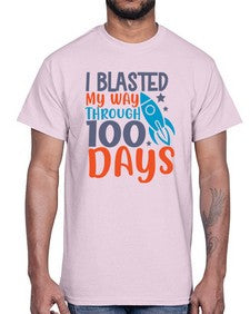 i blasted on my way through one hundred days 357#- one hundred days- Cotton Tee