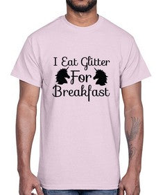 i eat glitter for breakfast 178#- unicorn- Cotton Tee