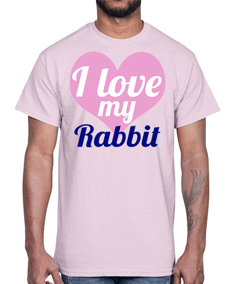 i love my rabbit- rabbit- Cotton Tee