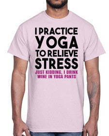 i practice yoga 297#- yoga- Cotton Tee