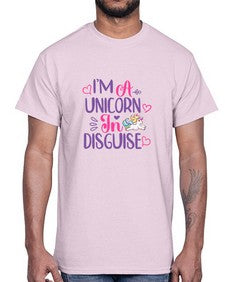 im a unicorn in disguise 231#- unicorn- Cotton Tee