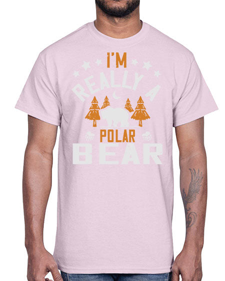 im really a polar bear 147#- bears - animals- Cotton Tee