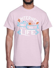 internet is my life 66#- internet- Cotton Tee