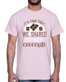 its time that we shared the chocolate 289#- chocolate- Cotton Tee