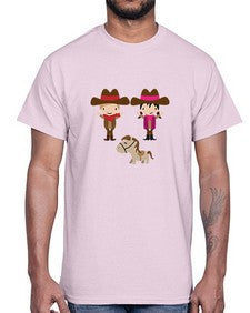 little cowboys 736#- western- Cotton Tee
