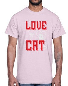 love my cat Style 67#- cats- Cotton Tee
