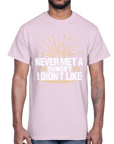 never met a sunset i didnt like  33#- airplane- Cotton Tee
