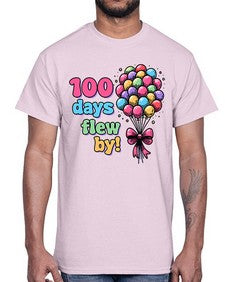 one hundred Day of School 563#- one hundred days- Cotton Tee