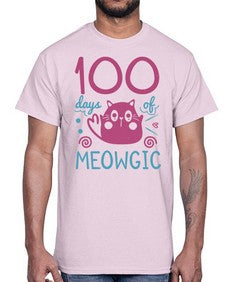 one hundred days of meowgic 570#- one hundred days- Cotton Tee