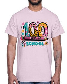 one hundred days of school lighting 573#- one hundred days- Cotton Tee