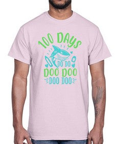 one hundred days shark doo doo 577#- one hundred days- Cotton Tee