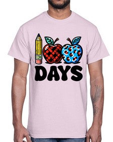 one hundredth day of school Apple 598#- one hundred days- Cotton Tee