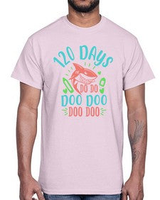 one twenty days shark doo doo 601#- one hundred days- Cotton Tee