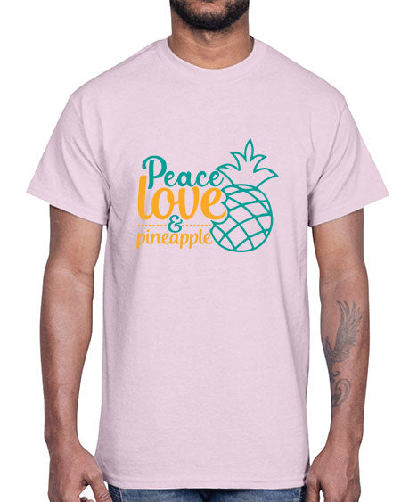 peace love pineapple Style 82#- summer- Cotton Tee
