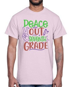 peace out seventh grade 644#- seventh grade- Cotton Tee