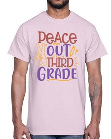 peace out third grade 645#- third grade- Cotton Tee