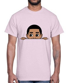 peekaboo boy 17#- black boys or men- Cotton Tee