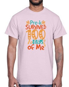 prek survived one hundred days of me 663#- one hundred days- Cotton Tee