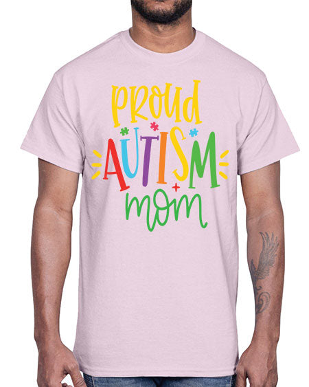 proud autism mom Style 35#- autism- Cotton Tee
