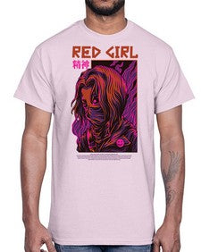red girl feuaf 1012#- art pop art- Cotton Tee