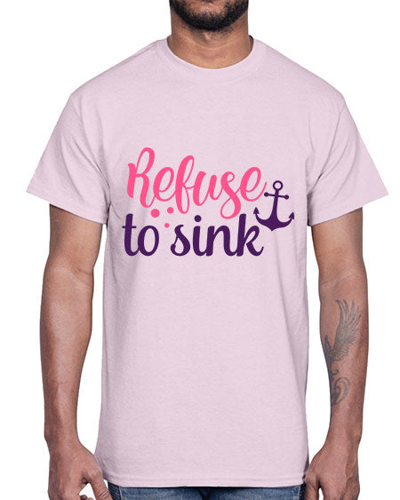 refuse to sink Style 4#- breast cancer- Cotton Tee