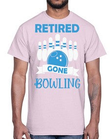 retired gone bowling bowlers 830#- bowling- Cotton Tee