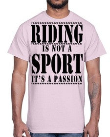 riding is not a sport its a passion- horse- Cotton Tee