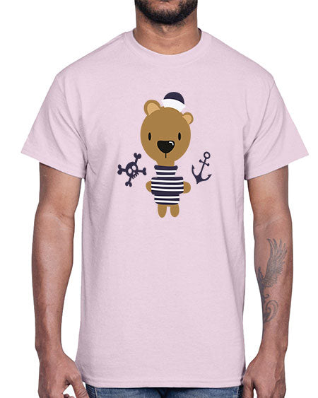sailor little bear 243#- bears - animals- Cotton Tee