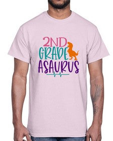 second grade asaurus 808#- second grade- Cotton Tee
