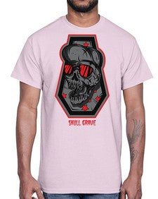 skull grave 1056#- art pop art- Cotton Tee