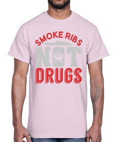 smok ribs not drugs 401#- bbq- Cotton Tee